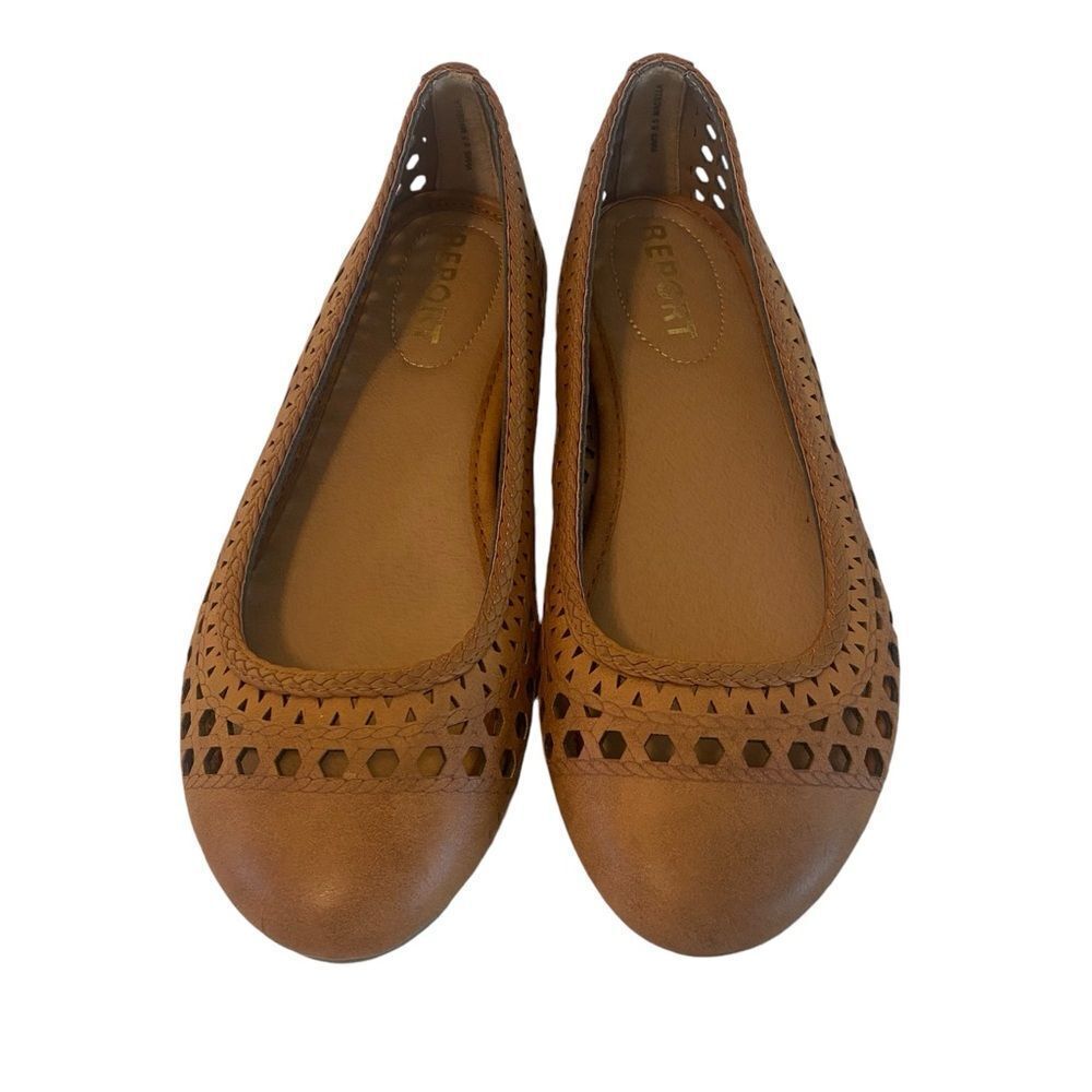 Report Madella Laser Cut Round Toe Flats in Ladies Sz 6.5